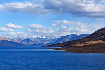 Tso Moriri lake in Ladakh, Jammu and Kashmir, North India.