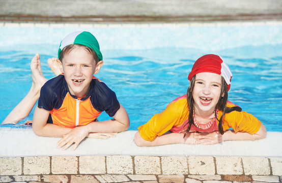 fun children in hotel resort pool