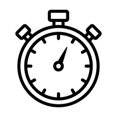 Stopwatch timer line art icon for apps and websites