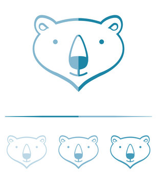 Polar Bear - design template.