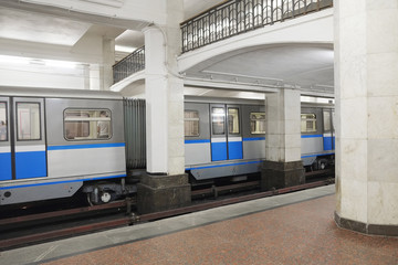Interior of a metro station
