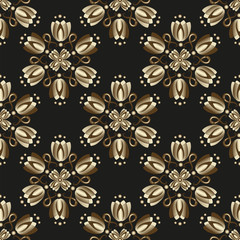 Seamless black vintage pattern