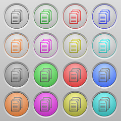 Documents plastic sunk buttons