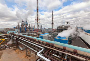 Chemical plant for production of ammonia and nitrogen fertilization on day time.
