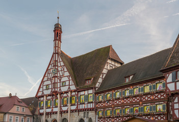 Forchheim Rathaus mit weihnachtlicher Dekoration