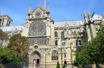 The cathedral of Notre Dame in Paris . France