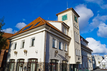 City Hall Building in Hel - Poland - obrazy, fototapety, plakaty