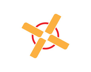 X Windmill Abstract Logo