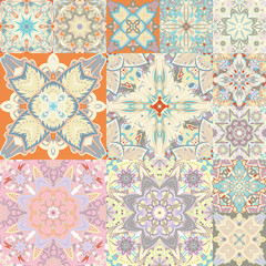 Seamless vector pattern. Patchwork. in arabic style. Abstract illustration.