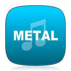 metal music blue icon