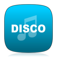 disco music blue icon