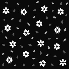Fototapeta na wymiar Simple seamless pattern with flowers. Vector illustration
