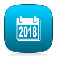 new year 2018 blue icon