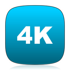 4k blue icon