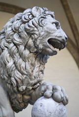 Marble statue of lion, Florence