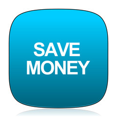 save money blue icon