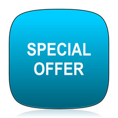 special offer blue icon