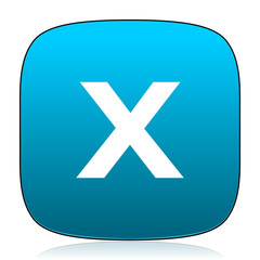 cancel blue icon