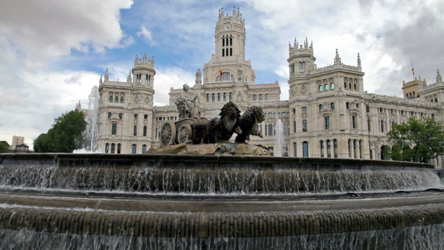 Fountain on Plaza de Cibeles, Madrid, Spain
