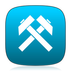 mining blue icon