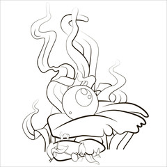 1215_34 isolated black