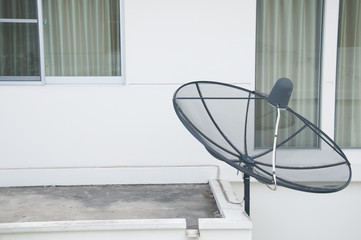 satellite dish on the roof