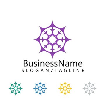community logo icon vector