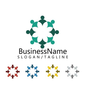 community logo icon vector