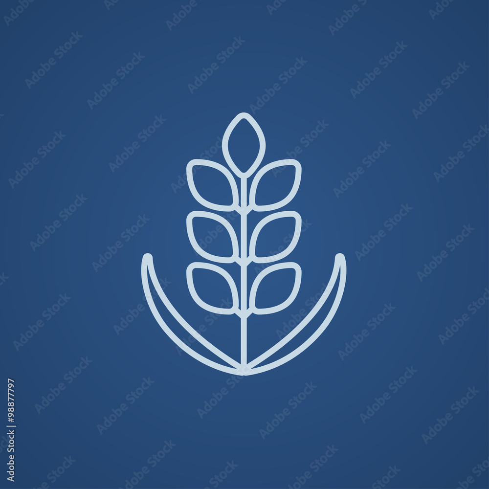 Canvas Prints Wheat line icon.