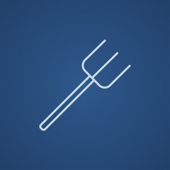 Pitchfork line icon.