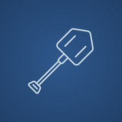 Shovel line icon.
