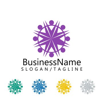 community logo icon vector