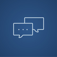 Speech squares line icon.