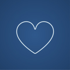 Heart sign line icon.