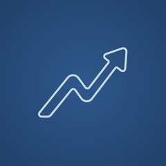 Arrow upward line icon.