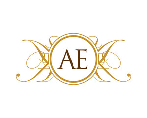 AE Luxury Ornament Initial Logo