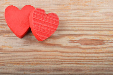 Obraz premium Heart on wooden background