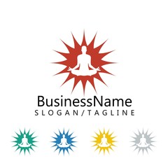 yoga logo icon vector
