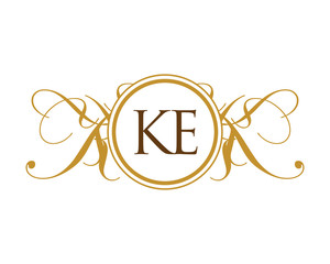 Obraz premium KE Luxury Ornament Initial Logo