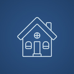 Detached house line icon.