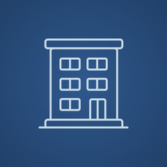 Residential building line icon.