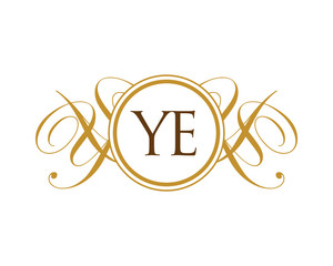 YE Luxury Ornament Initial Logo