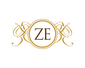 ZE Luxury Ornament Initial Logo