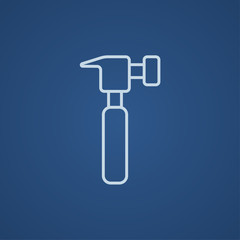 Hammer line icon.