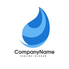 water drop vector logo icon
