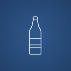 Glass bottle line icon.