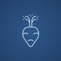 Beet line icon.