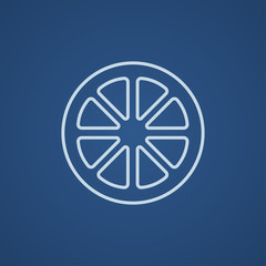 Slice of lemon line icon.