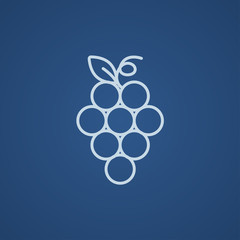 Bunch of grapes line icon.