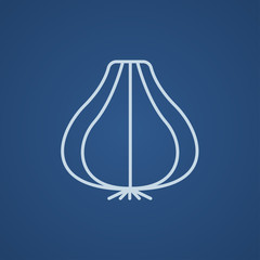 Garlic line icon.